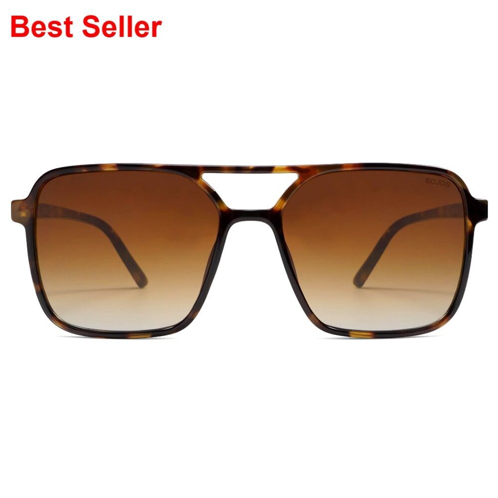Vintage Aviator Square Sunglasses UV400 Protection Recycled Material